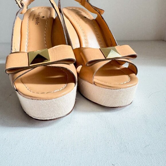 Kate Spade Light Beige wedge heel Sandals 7.5 - Picture 3 of 11